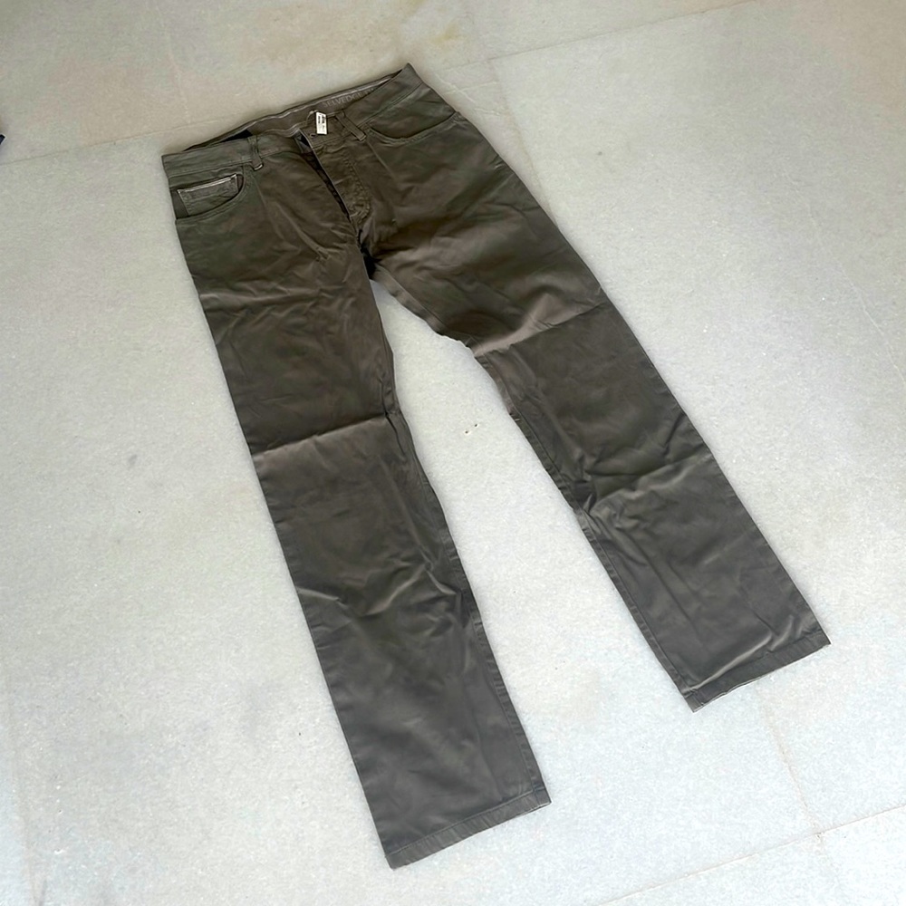Zegna Sport Cotton Trousers/Chinos Sz 32 Olive Green